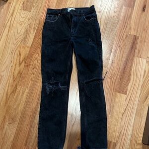 Abercrombie 90’s Straight Leg Ultra High Rise Black Jeans